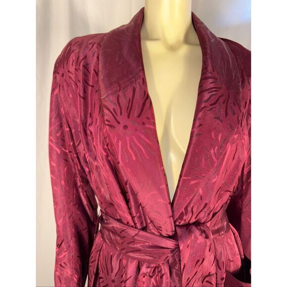 Vintage 1930s–1940s Style Craft Men’s Satin Jacquard Dressing Gown Robe — Shawl - Picture 2 of 16